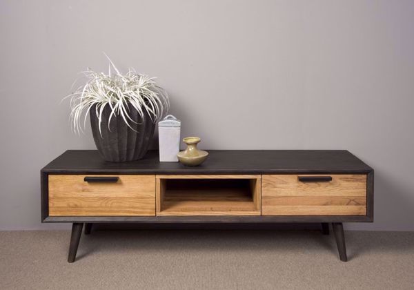 Bresso TV-Möbel 152 cm 2 Türen Retro TV-Anrichte Eichenholz