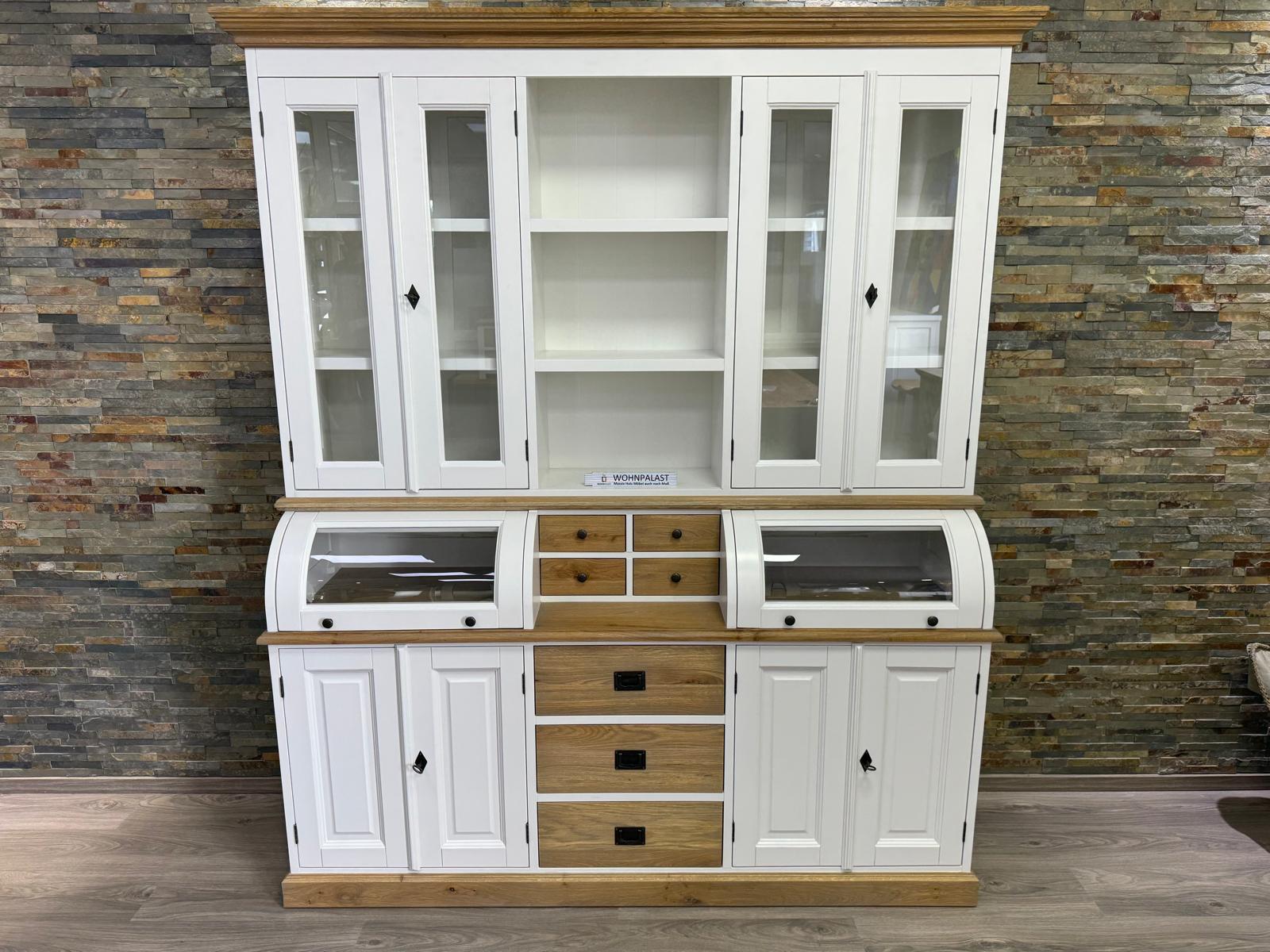 Buffet Schrank Berlin 180 cm weiß/eiche - Landhaus Möbel