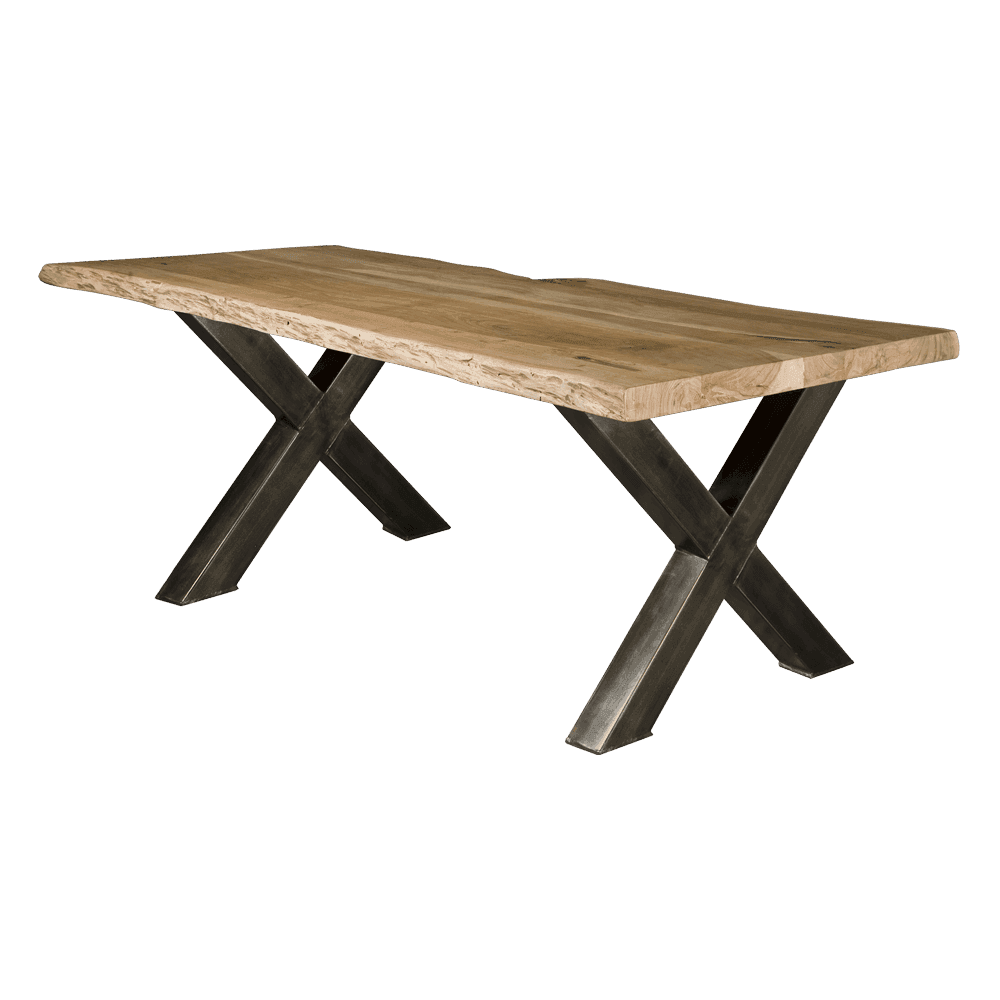 Esstisch Xabia aus Akazienholz mit Baumkante