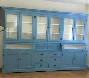 Buffet Schrank Berlin 300 cm blau - Landhaus Möbel