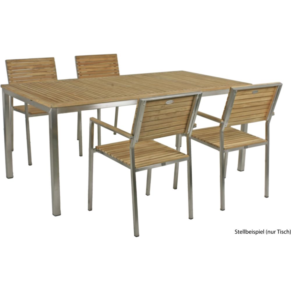 Garten Set Teak FSC, geölt 4-teilig, Gartenmöbel für Terrasse und Balkon