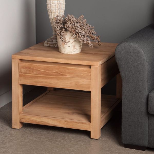 Losari Couchtisch - Beistelltisch Teakholz  60x60 cm