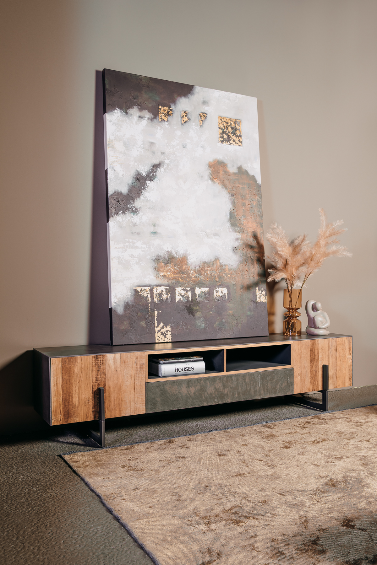 Ora TV-Schrank 222 cm Teakholz