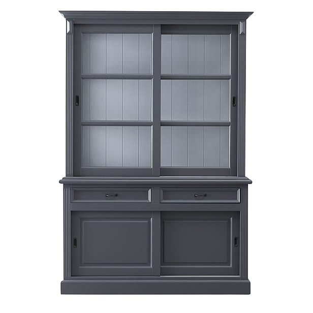 Vitrinen Schrank Vincenza 150 cm Landhaus  - verschiedene Farben