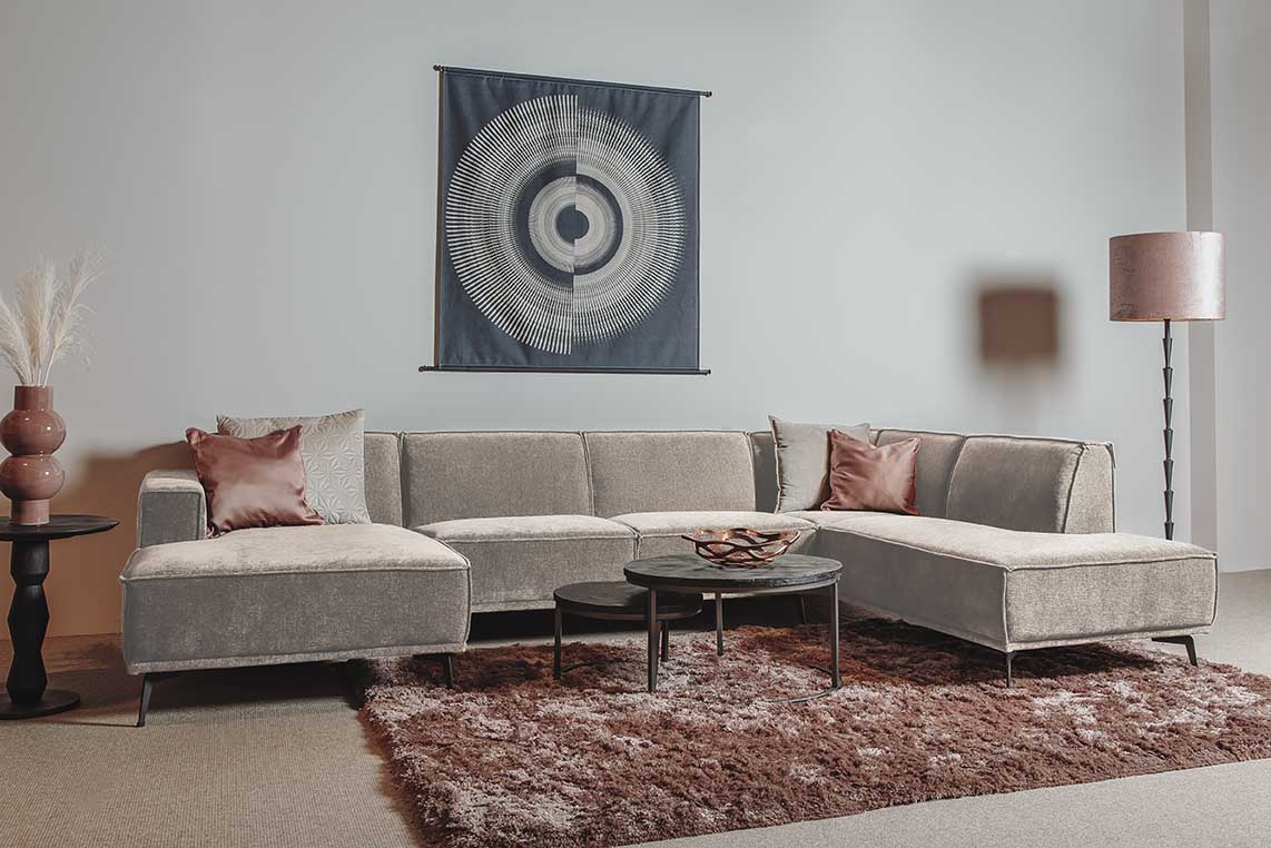 Leeds Loungesofa 350cm Ottomane R - Ecksofa - Sofa - sofort lieferbar