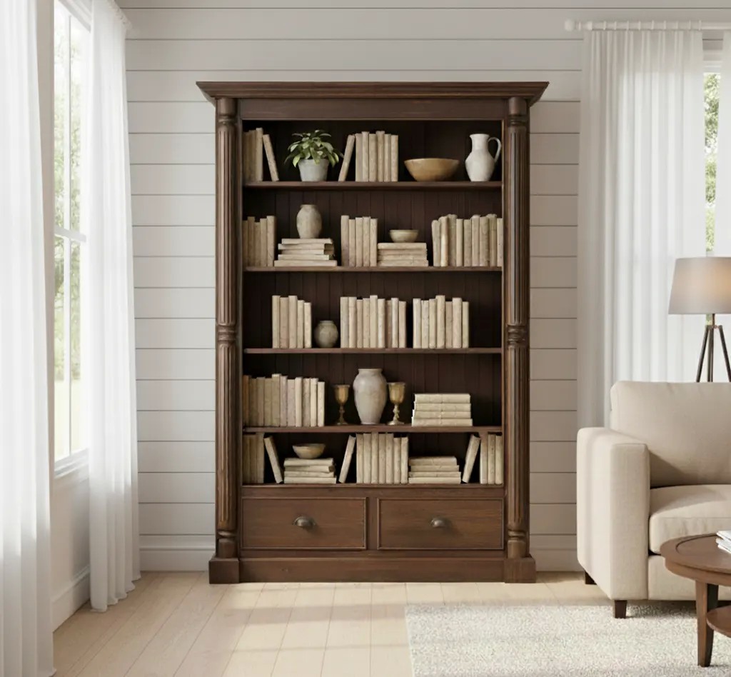 Bücherregal mit 2 Schubladen und offenem Fächern