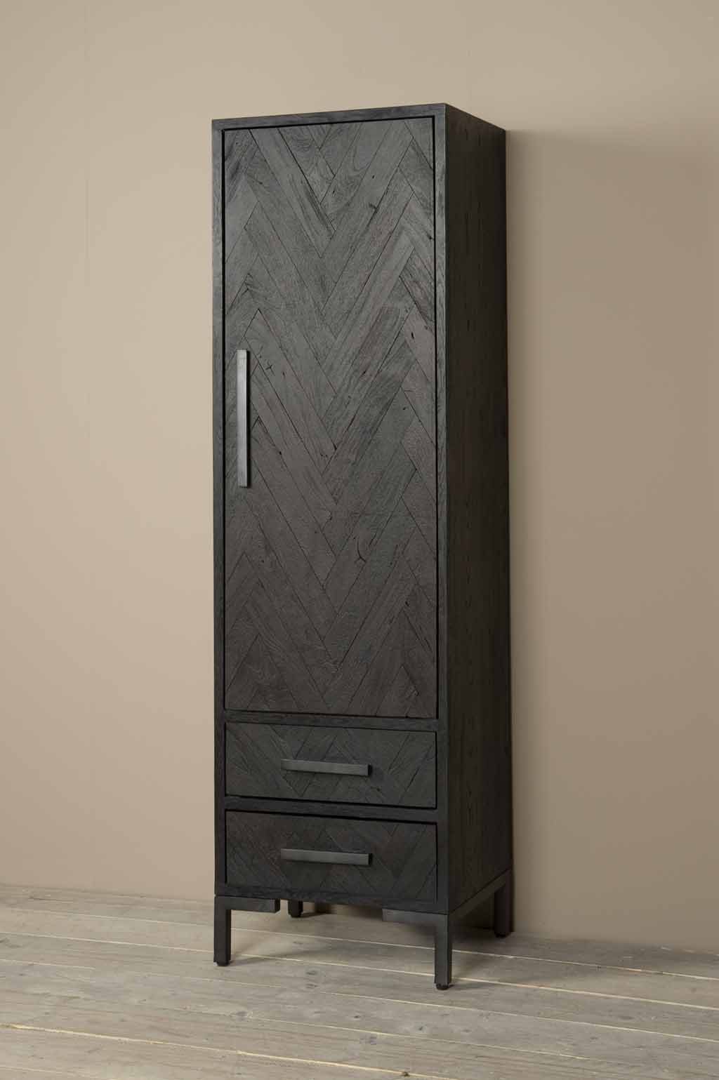Ziano Schrank im Industrie Style 190 cm - schwarz