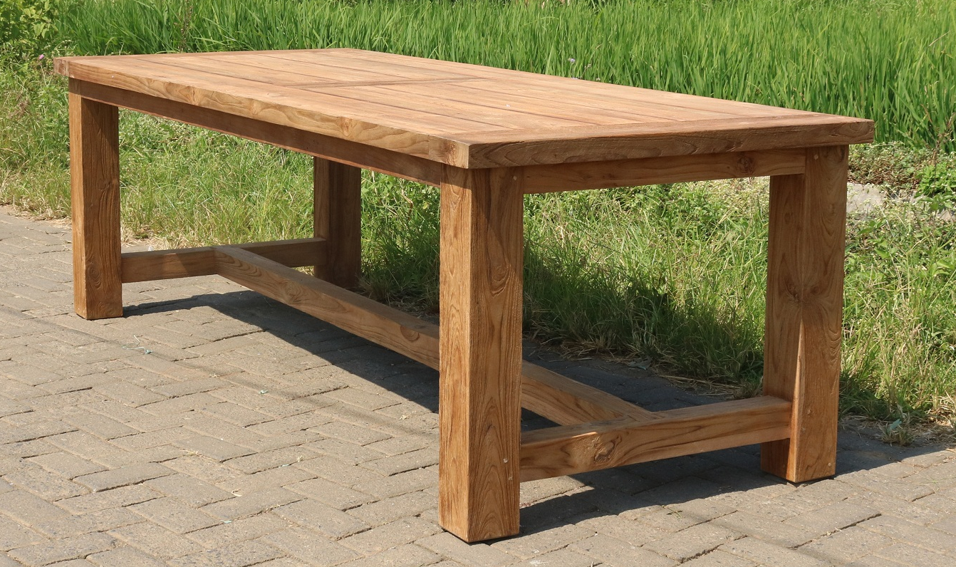 Gartentisch Leni  Premium Teakholz - Tisch Massiv Outdoor Teak