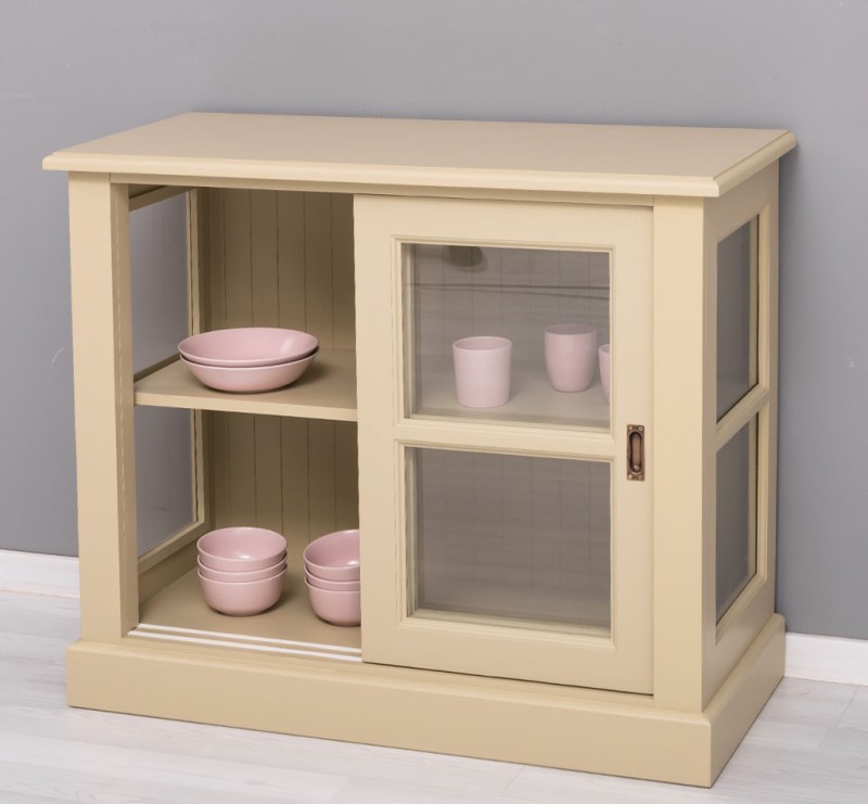 Küchen Kommode mit Glasschiebetüren