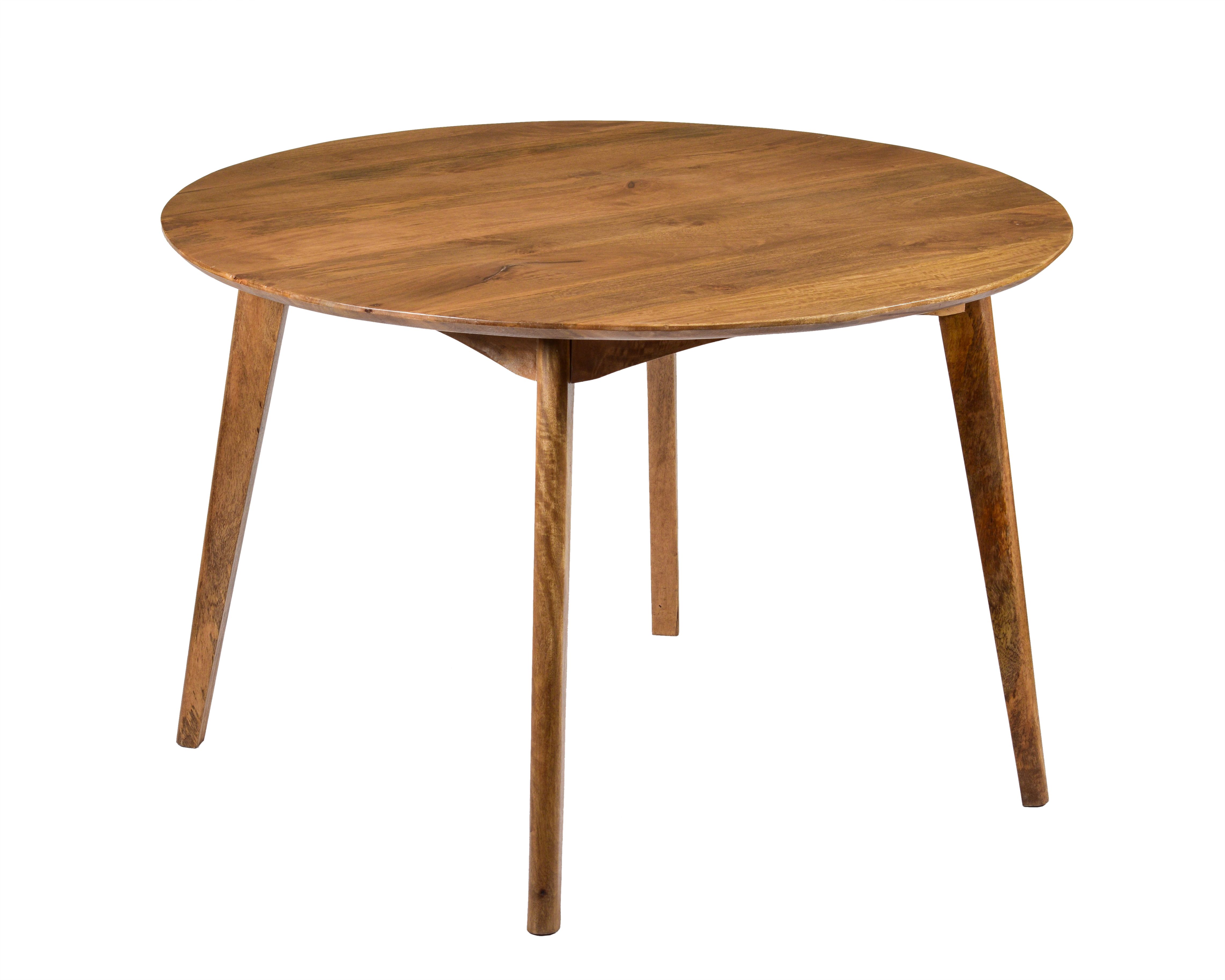 Elias Runder Beistelltisch 120 cm  Mango Holz Couchtisch Retro