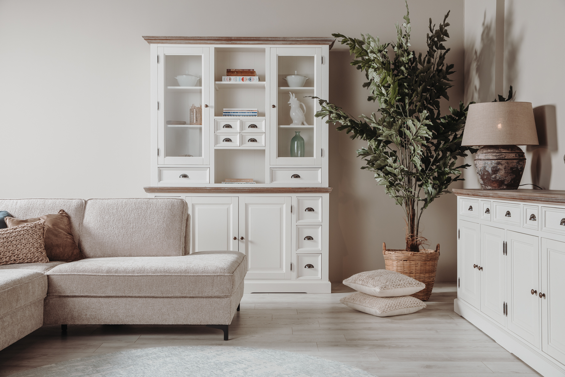 Landhaus Buffet Schrank FLEUR 164 cm