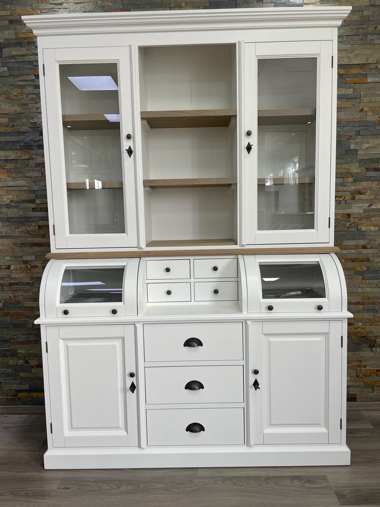 Buffet Schrank Berlin 150 cm weiß/eiche - Landhaus Möbel