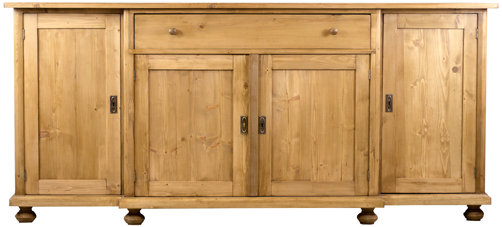 Gründerzeit Anrichte mit Schubladen - antike Weichholz Möbel -  Sideboard Kommode