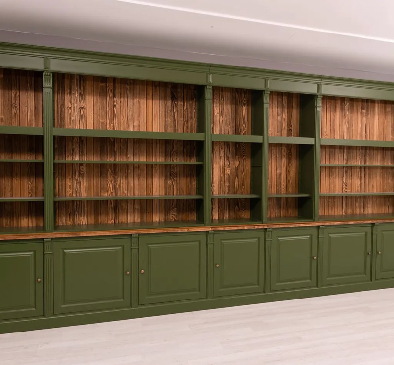 Modulares Bibliothekssystem Massivholz – Verstellbare Einlegeböden, Bücherwand