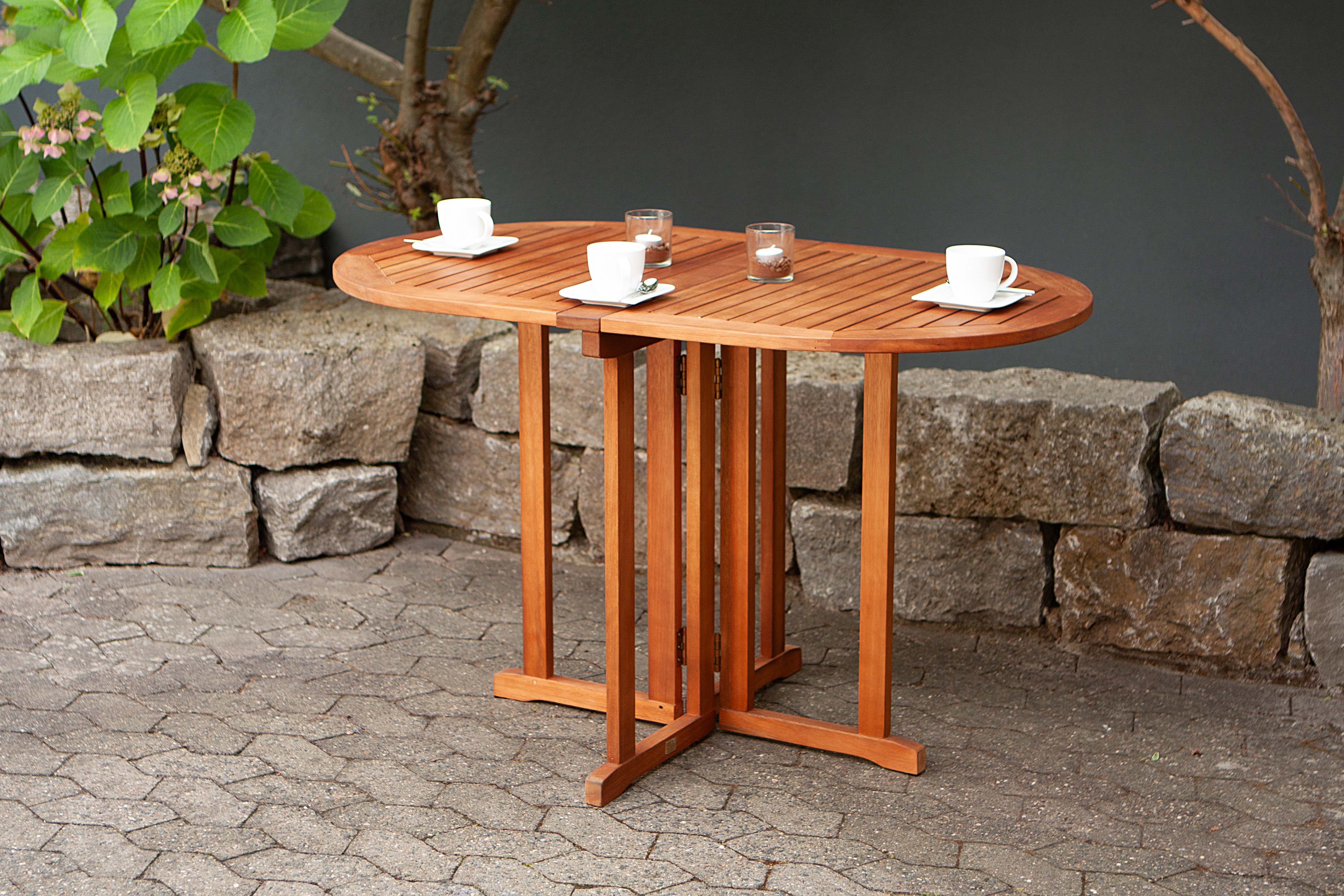 Balkontisch BALTIMORE, klappbar, geölt Eukalyptus - Terrassen-, Balkon-, Gartenmöbel