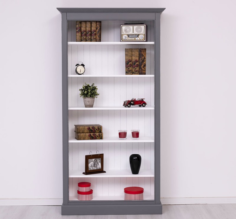 Massives Landhaus  Bücherregal - Modernes Regal Massivholz