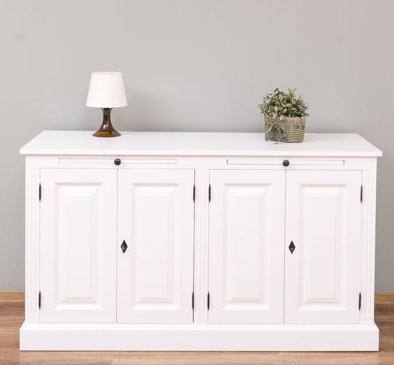 Massive Anrichte mit  ausziehbaren Ablageflächen - Landhaus Sideboard