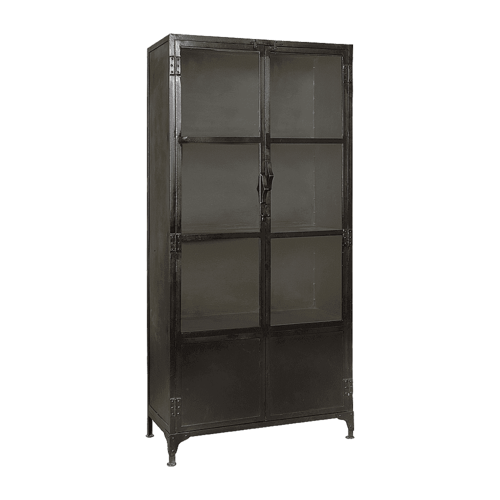 Renew Vitrinen Schrank 90 cm Schwarz