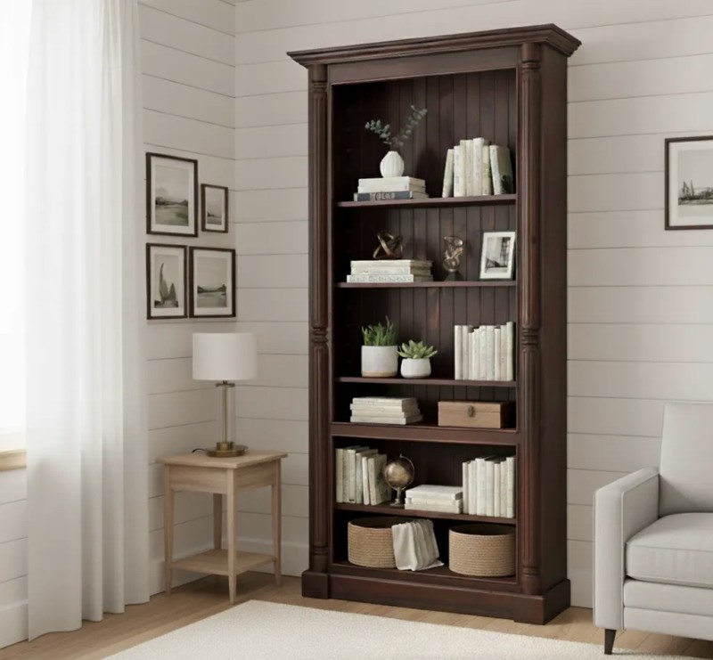 Landhaus Bücherregal mit fünf Ablagen