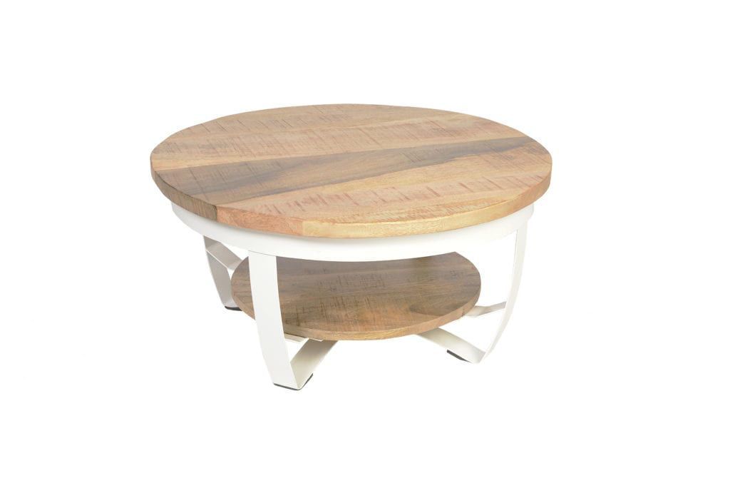 Lubock Couchtisch in zwei Farben erhältlich Mangholz  70 cm Beistelltisch