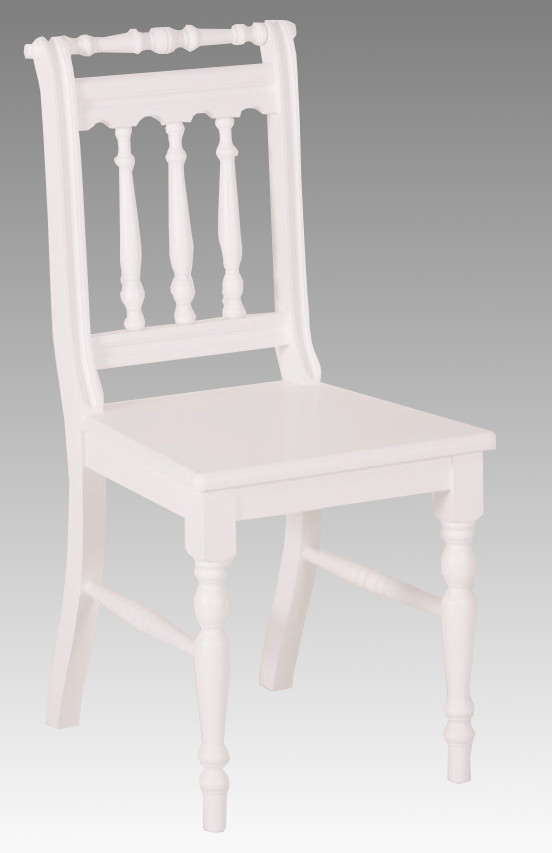 Landhaus Stuhl Massivholz - weiß