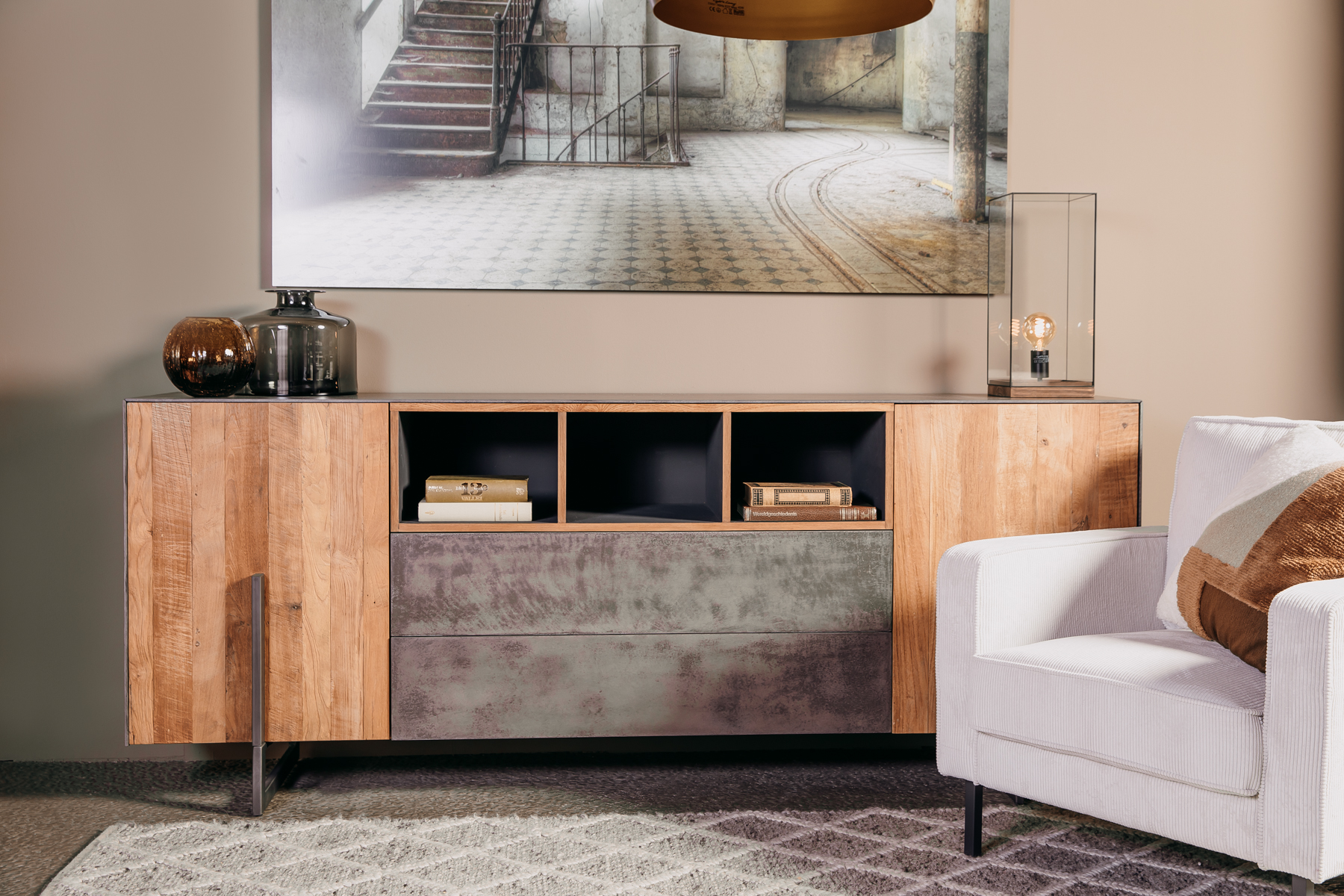 Ora Sideboard 222 cm Teakholz Kommode