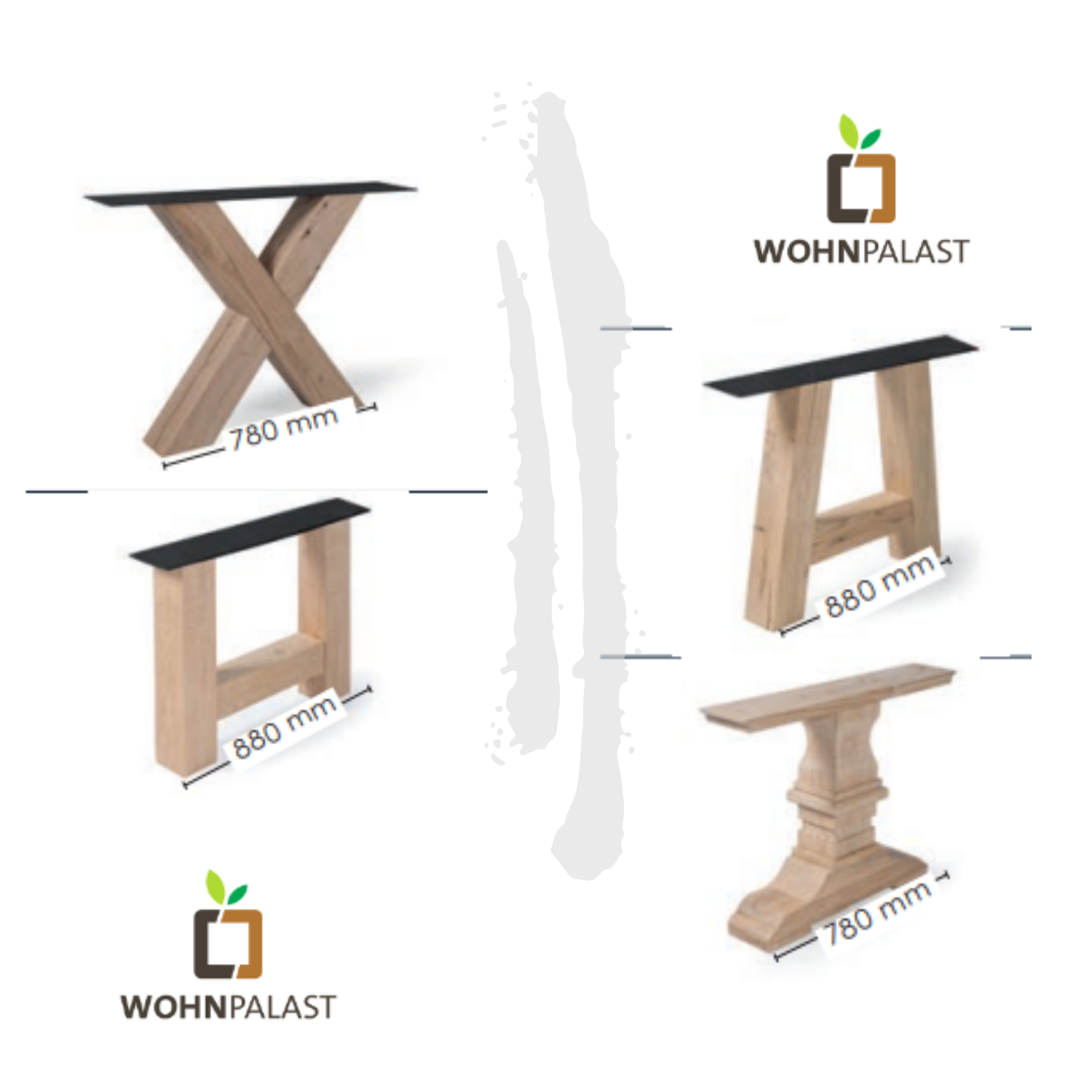 Holzuntergestelle  Regular in verschiedenen Varianten