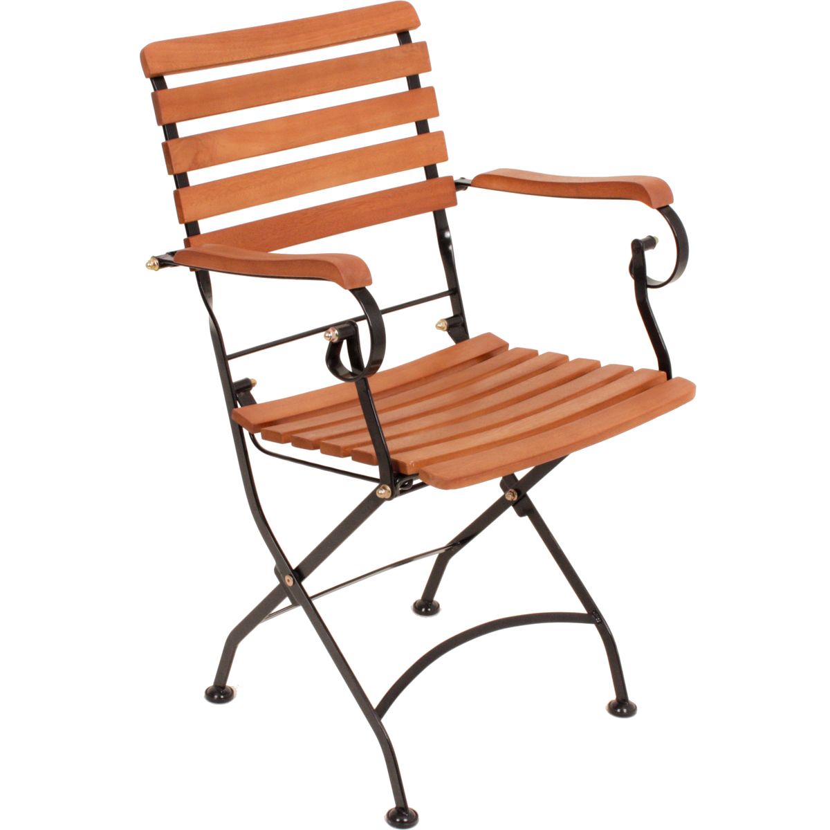 Klapparmstuhl WIEN Stahl / Eukalyptus Grandis FSC, Garten, Balkon, Terrasse