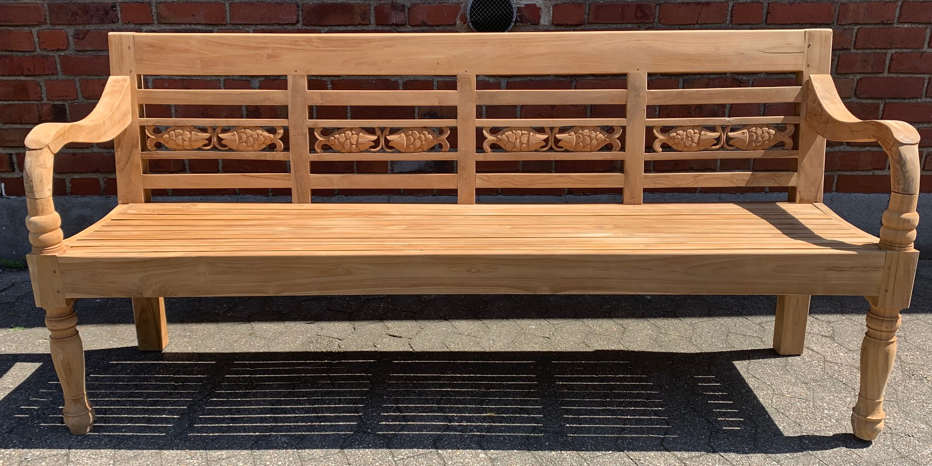 Gartenbank 190 cm Gartenmöbel Teak Bank Outdoor Möbel Teakmöbel