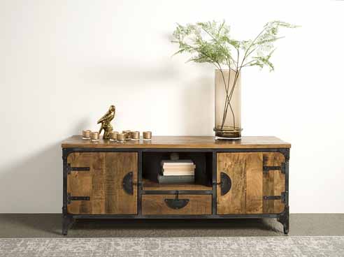 Basto TV-Schrank 150 cm Lowboard Mangoholz