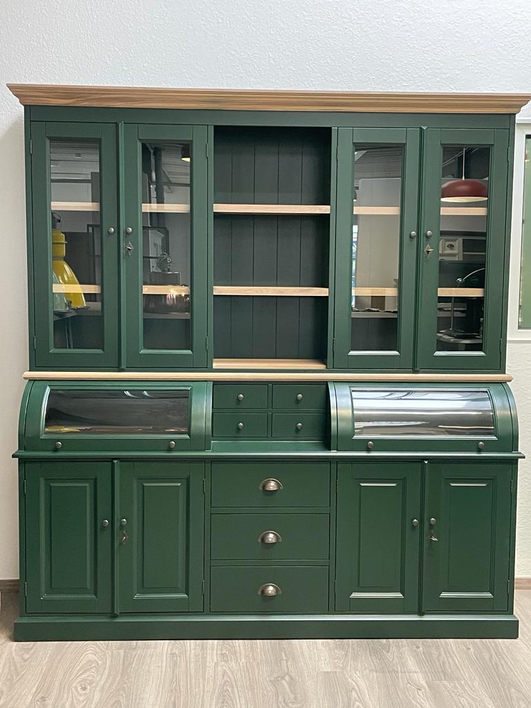 Buffet Schrank Berlin 200 cm Tannengrün/eiche - Landhaus Schrank