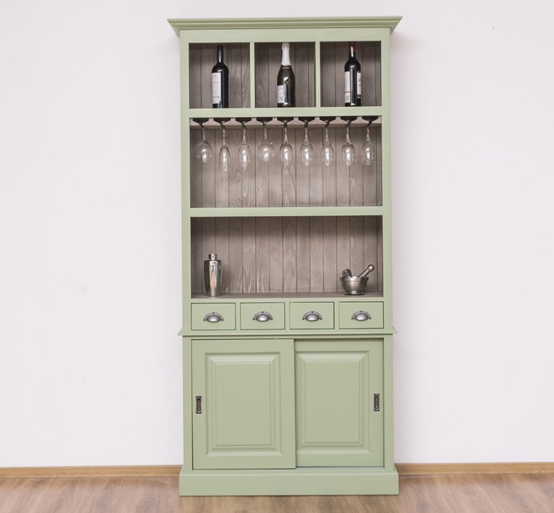 Barschrank aus massiven Kiefernholz - 103 cm Breit - Landhaus Schrank