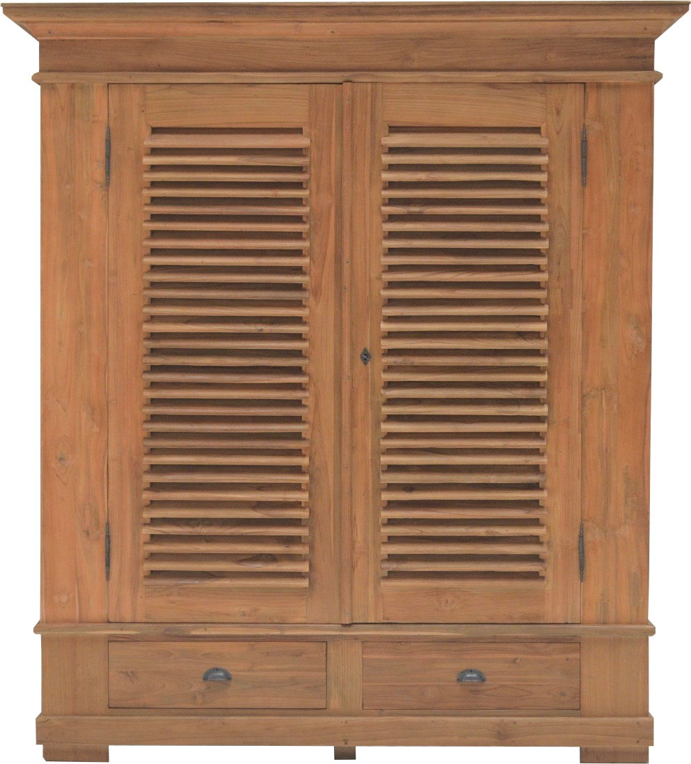 Teak Schrank Louvre Kleiderschrank