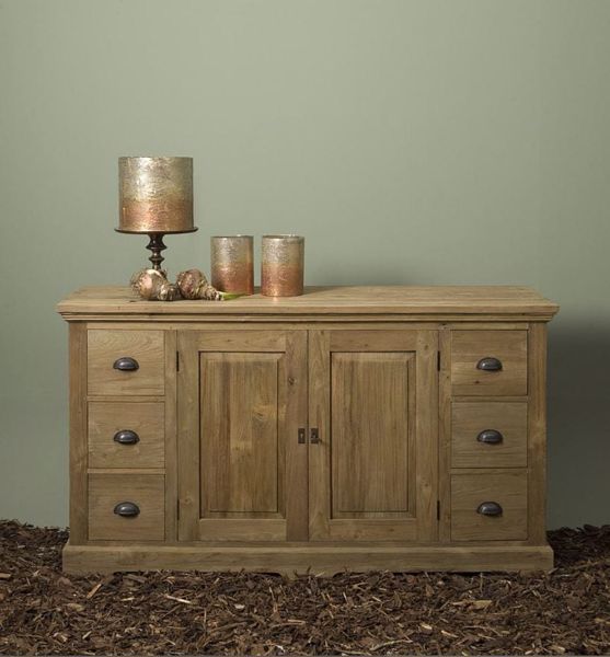 Bologna Sideboard 160 cm  Kommode Anrichte Teakholz Landhausstil