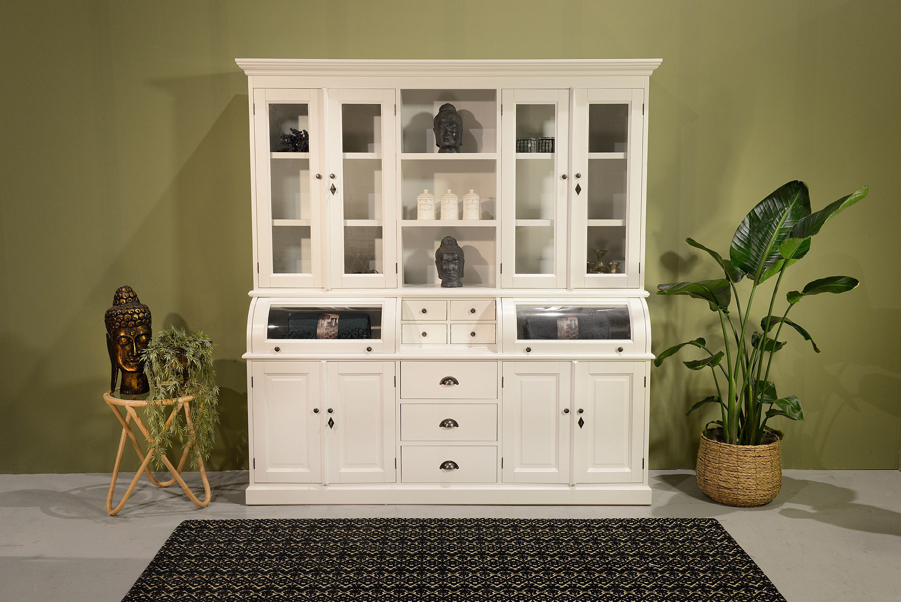 Buffet Schrank Berlin weiß 240 cm - Landhaus Möbel