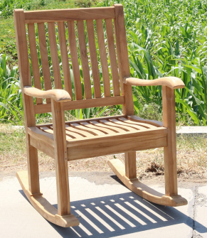 Schaukelstuhl Beaufort Teak, Gartenstuhl, Terrasse, Balkon