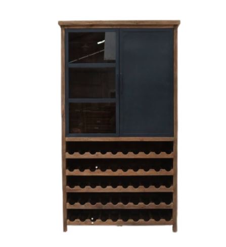 Weinschrank Teak Barschrank Weinregal Schrank Regal
