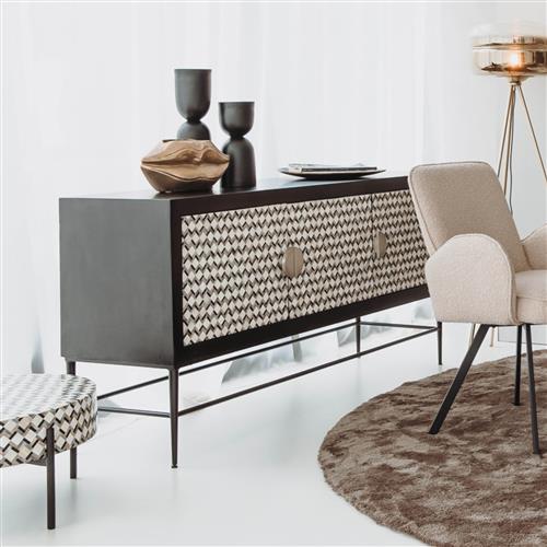 Brendola massive Kommode mit 3 Türen 160 cm