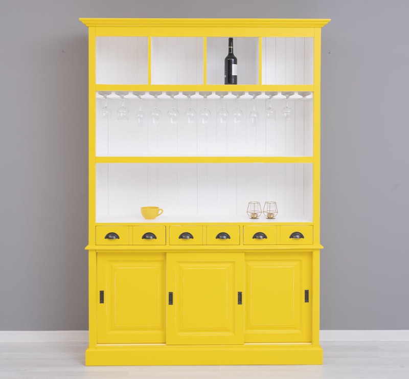 Barschrank Massivholz - 151 cm Breit - Landhaus Schrank