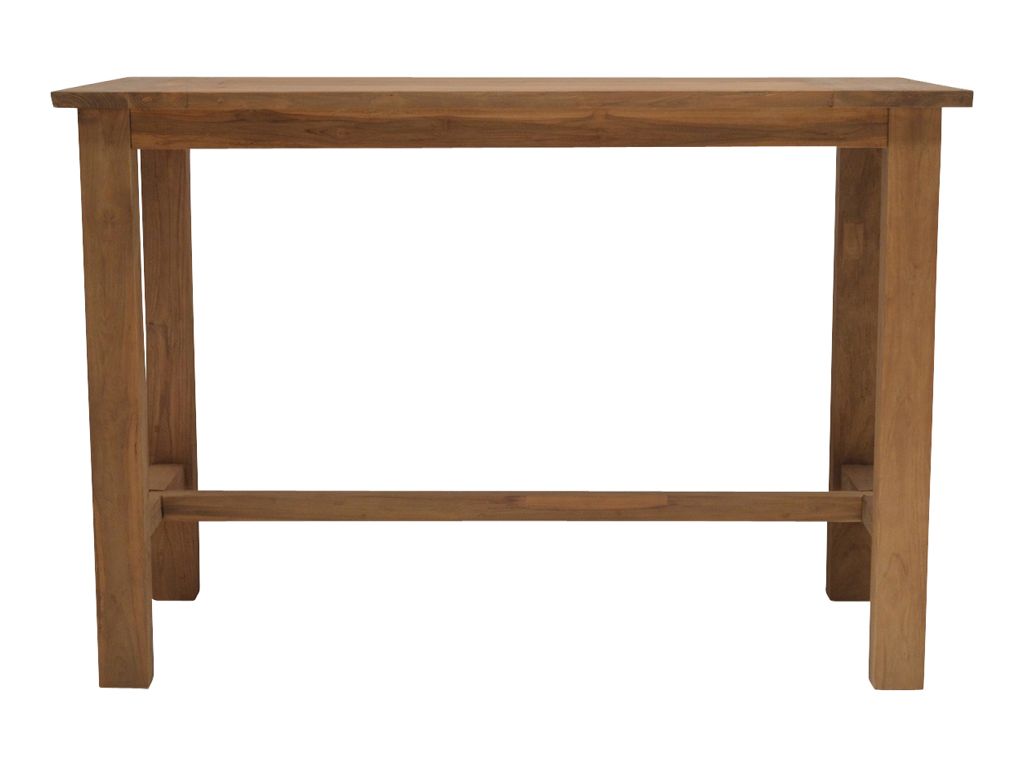 Bartisch Garten Icy Teak Holz massiv Outdoor Tisch Stehtisch Teak Möbel