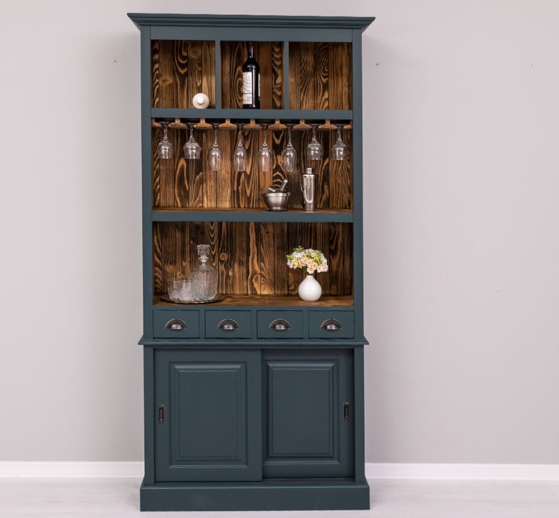 Barschrank aus massiven Kiefernholz - 103 cm Breit - Landhaus Schrank