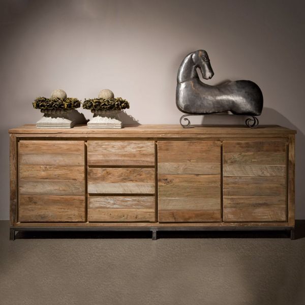 Venedig Sideboard 220 cm  Recyceltes Teakholz