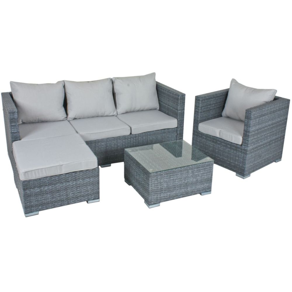 Lounge Set Baeza mehrteilig, Inkl. Auflagen und Kissen, Garten Terrasse, Balkon