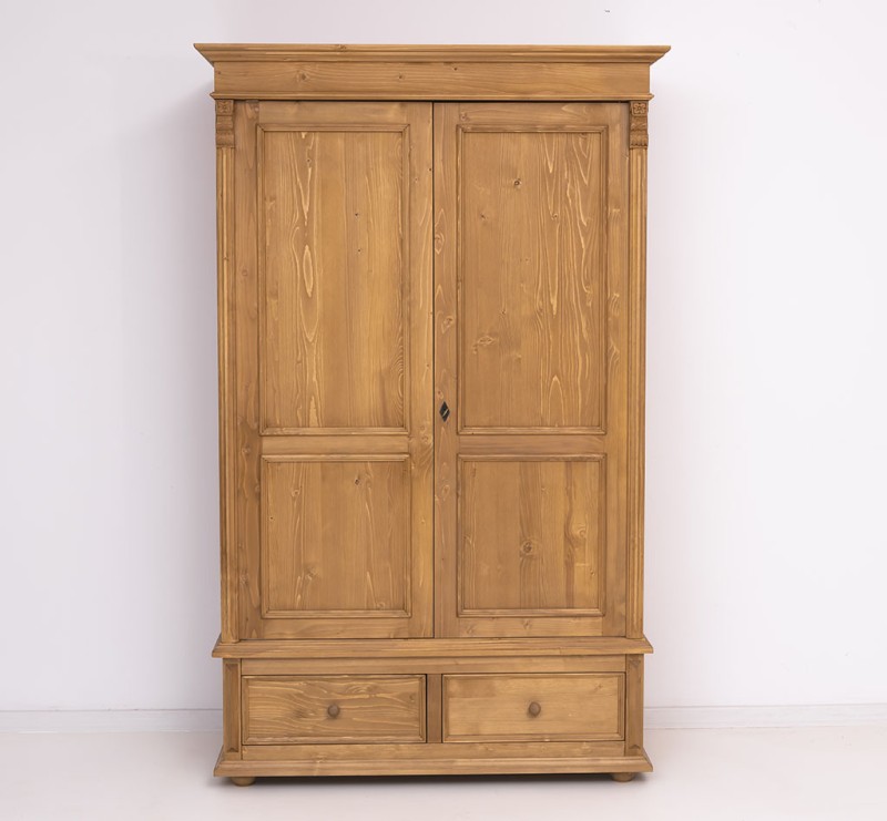 Kleiderschrank Massivholz - Landhaus Schrank natur gewachst