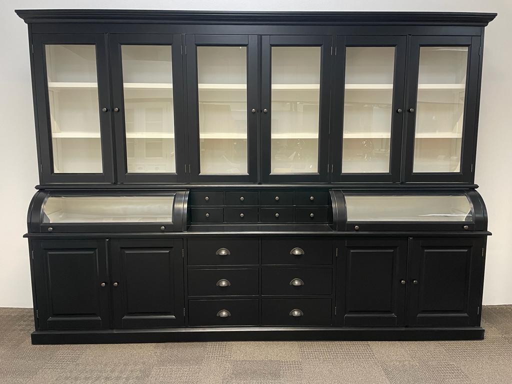 Buffet Schrank Berlin schwarz/weiß 300 cm - Landhaus Möbel