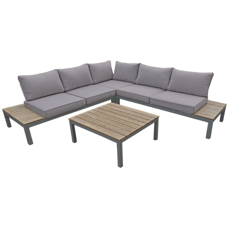 Gartenmöbel Lounge Set Valentina Inkl. Auflagen und Kissen 4-teilig, Garten, Terrasse, Balkon