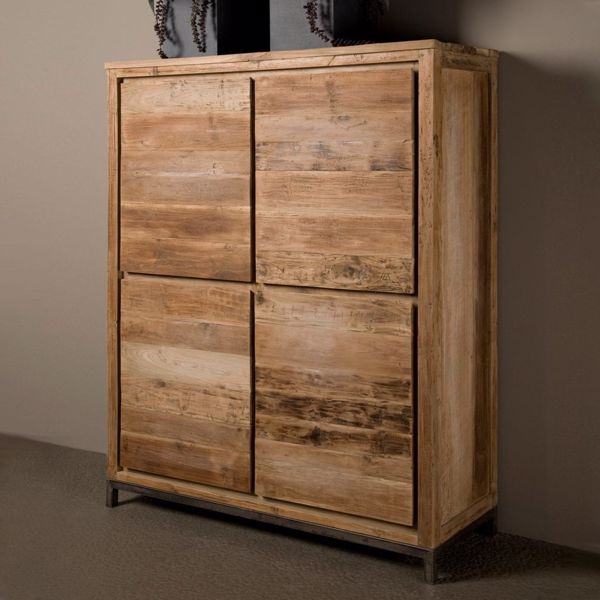 Schrank Venedig 130 cm recyceltes Teakholz