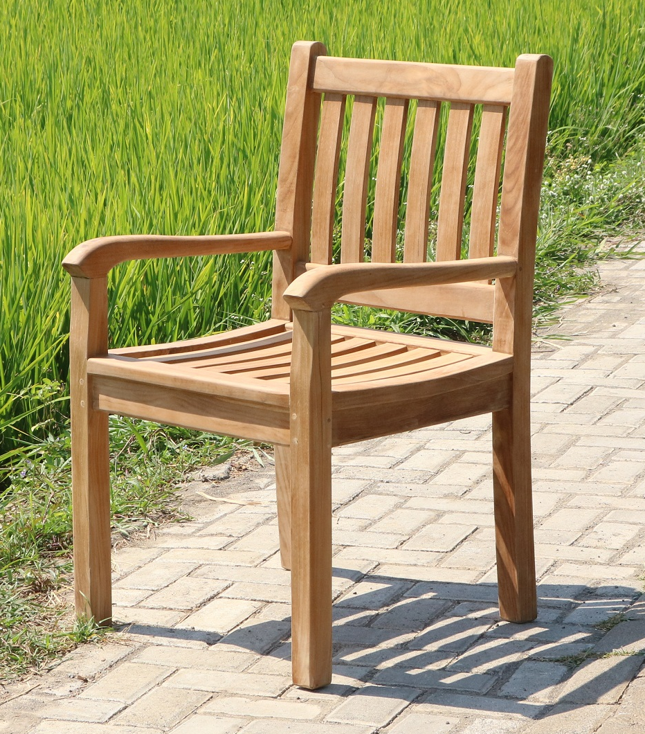 Gartenstuhl Beaufort Premium Teak Gartensessel mit Armlehnen