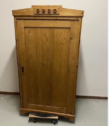 Jugendstil Dielenschrank antik - Weichholz Kleiderschrank