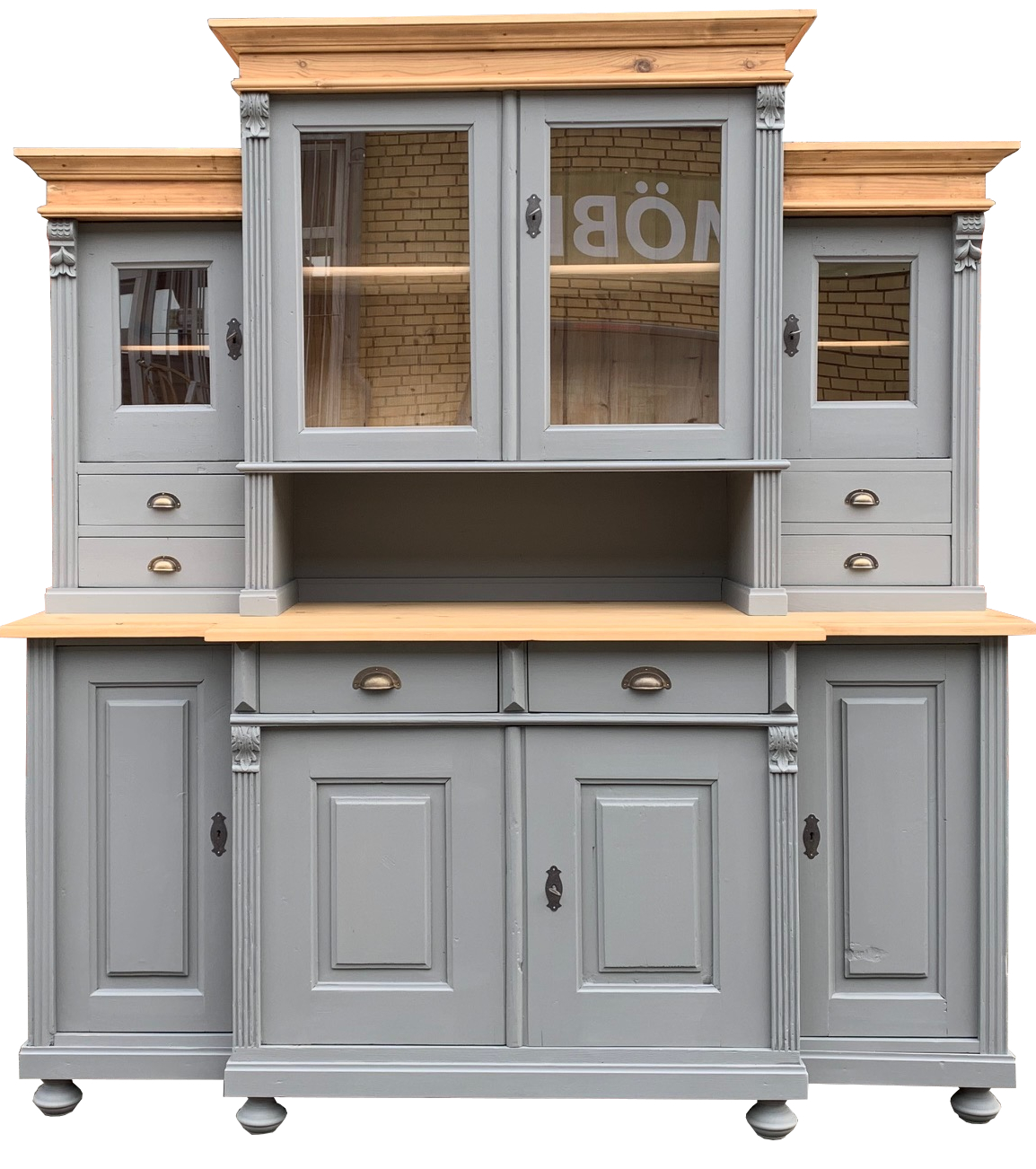 Gründerzeit Stil Weichholz Buffet im Landhausstil zweifarbig